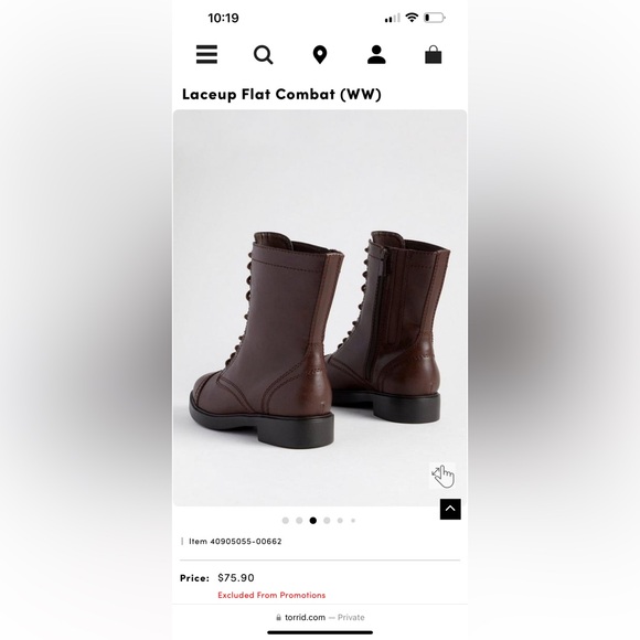 Torrid lace up flat combat dark brown boots 🍂 - Picture 5 of 10
